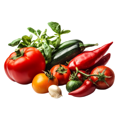 Organic and farm-fresh vegetables on display